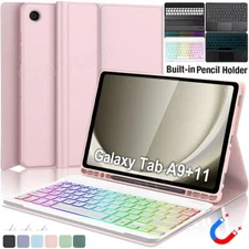 Keyboard Case For Samsung Galaxy Tab A9 Plus/A9+ 11''/A8 10.5" Backlit/Touchpad