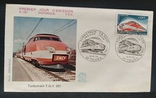 ENVELOPPE 1er JOUR 1974 Turbotrain TGV 001 SNCF TIMBRE N° 1802 FDC