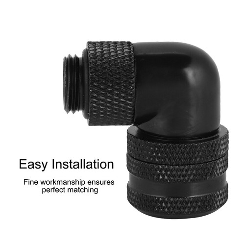/4 Thread Water Cooling Fitting 90° Degree Elbow for 10x14 Hard Thbe TG - Afbeelding 6 van 10
