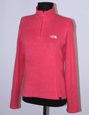 The North Face womens peach fleece neck zip pullover jumper Size S