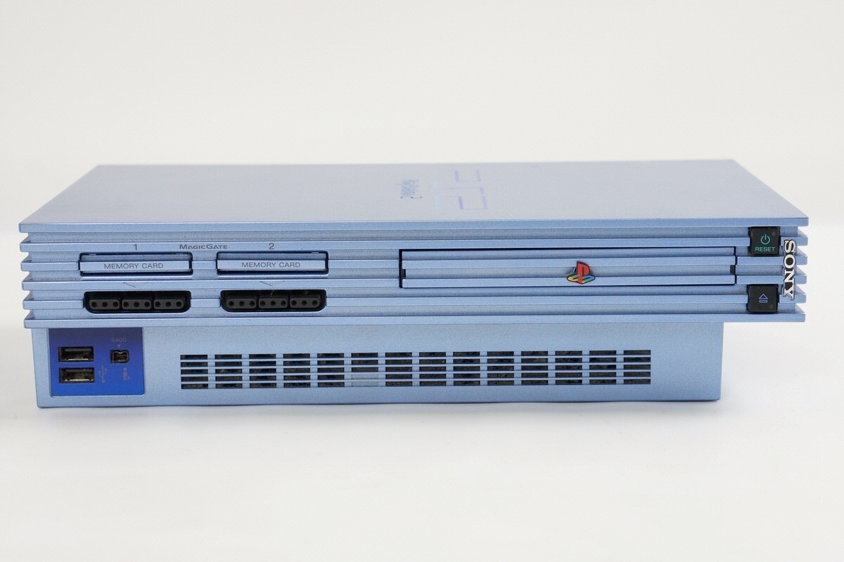 PlayStation2 SCPH-39000AQUA プレステ2 アクア Sony PlayStation 2 Spring Bundle Aqua Blue Console for sale