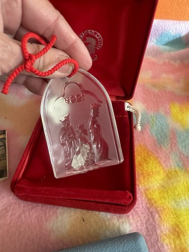 1999 WATERFORD Crystal THE NATIVITY THREE MAJI Ornament in Box - Picture 3 of 5