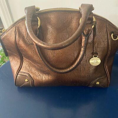 Brahmin smooth leather copper brown satchel
