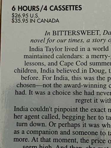 Bittersweet by Danielle Steel (Cassette tape audio book, 1999) - Picture 6 of 15