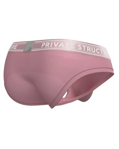PRIVATE STRUCTURE Brief Viscose Bamboo Mini Briefs Mid-Waist Smoke Red 4378 55 - Picture 5 of 8
