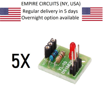 5X DS18B20 Temperature Sensor Shield Module 