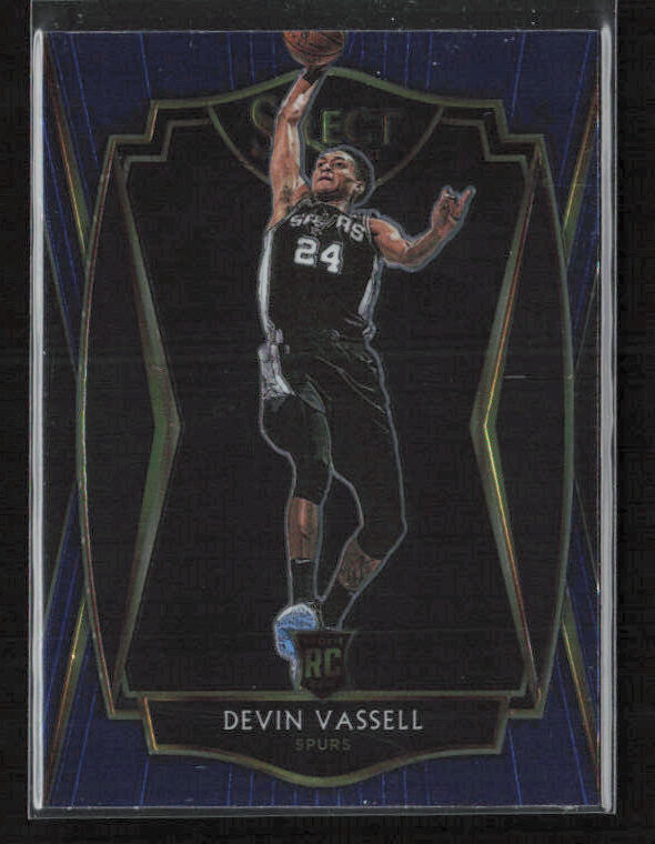 2020-21 Panini Select #179 Devin Vassell Blue San Antonio Spurs