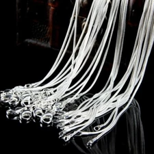 5/10Pcs Wholesale 925 Silver Snake Chain Diy Necklace Jewellery Set Women Men