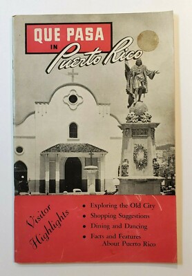 VINTAGE TOURIST MAGAZINE / GUIDE / QUE PASA IN PUERTO RICO / NOV 1955 