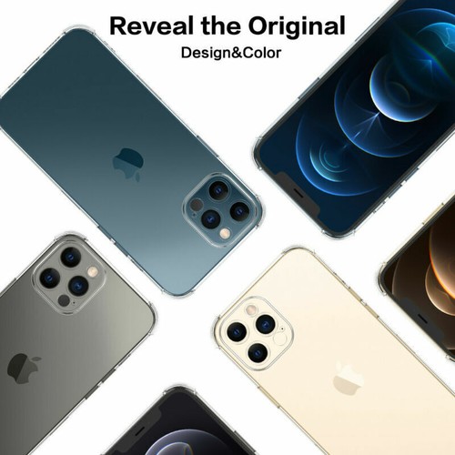 For iPhone 12 11 Pro Max XS Max XR Liquid Silicone Clear Case Camera Lens Cover - Picture 18 of 27