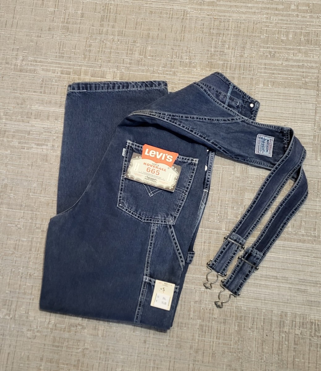 90'S Vintage New Levi's Overall Séries 665 Year 1996 Size S 90'S Vintage New Levi's Overall Séries 665 Year 1996 Size S