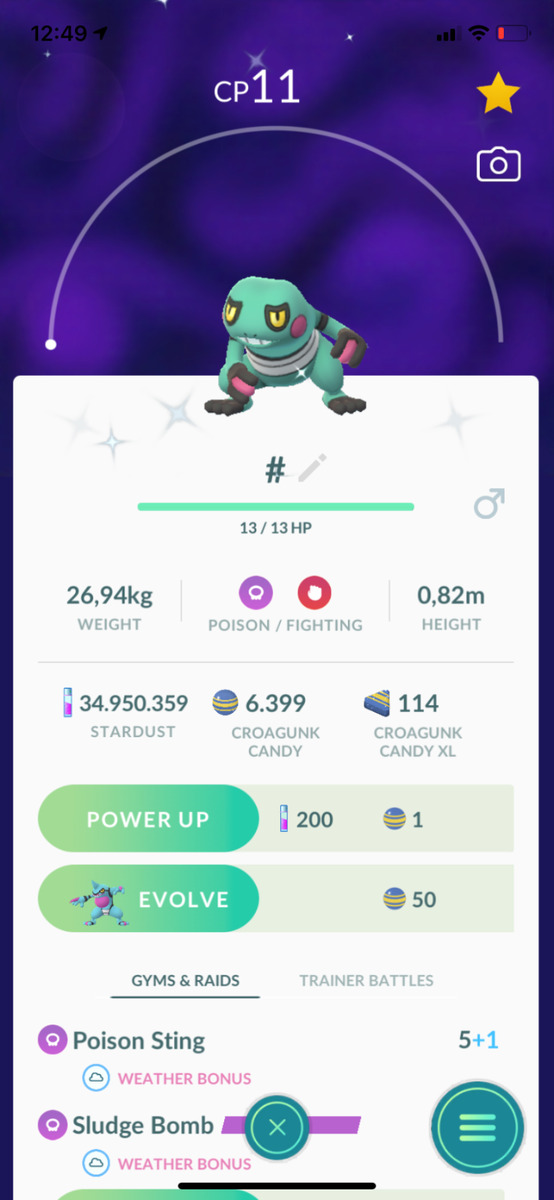 Pokémon GO Shiny level 1