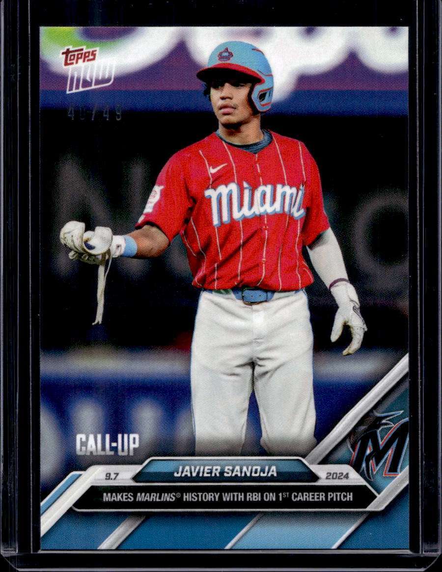 Topps NOW ワールドシリーズ ハビアー javier サイン auto 2024 Topps Now #661 Javier Sandja Blue Parallel #d 40/49 RC | eBay