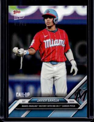 2024 Topps Now #661 Javier Sandja Blue Parallel #d 40/49 RC | eBay