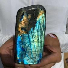 1.2lb Natural Labradorite Quartz Crystal Freeform Mineral Specimen Healing