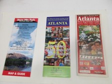 3 Atlanta entertaniment maps 2001 Street, 2003 Things to Do, 2004 Stone Mtn
