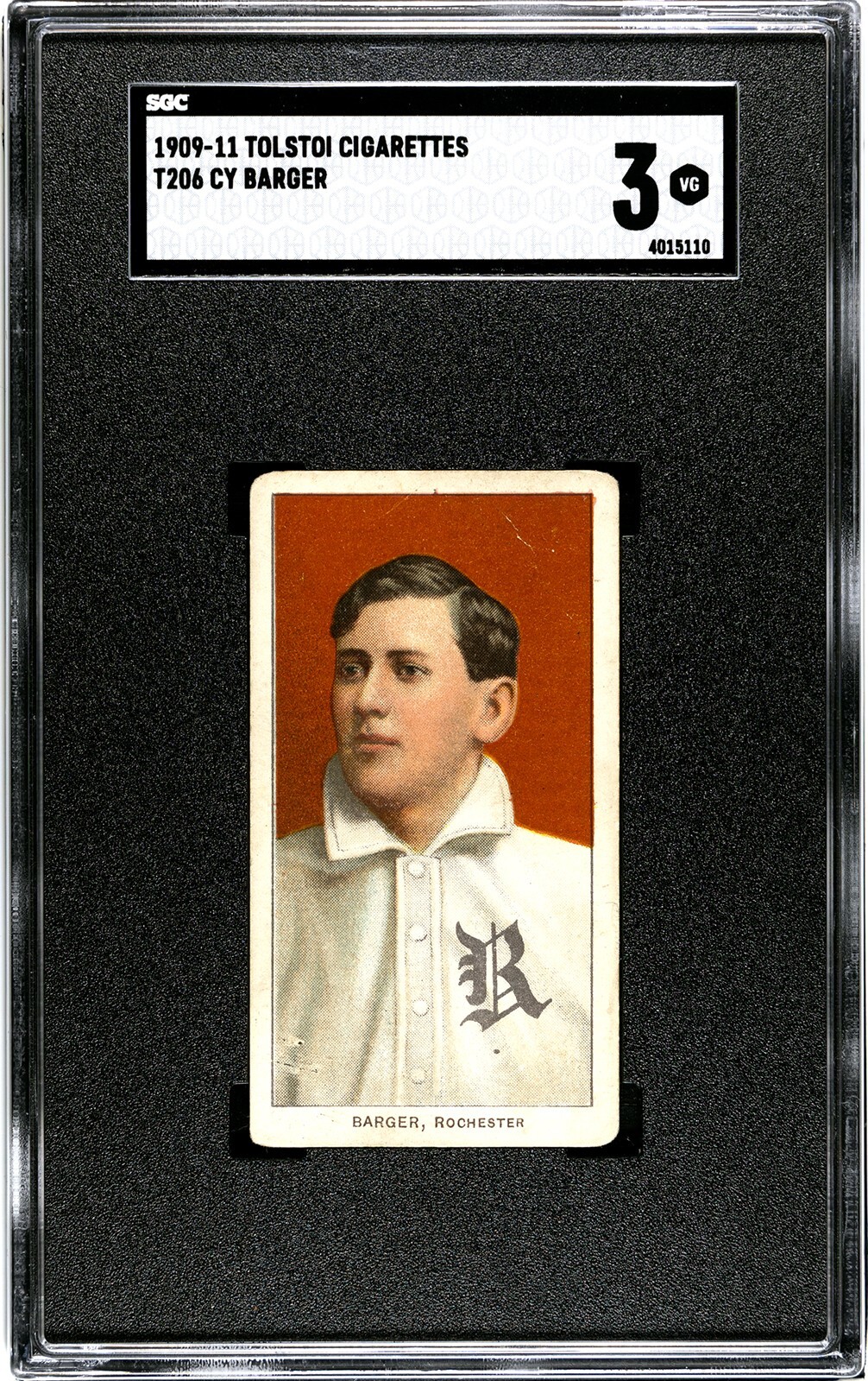 T206 Tolstoi: CY BARGER Rochester Bronchos Clean & Centered ~ SGC 3