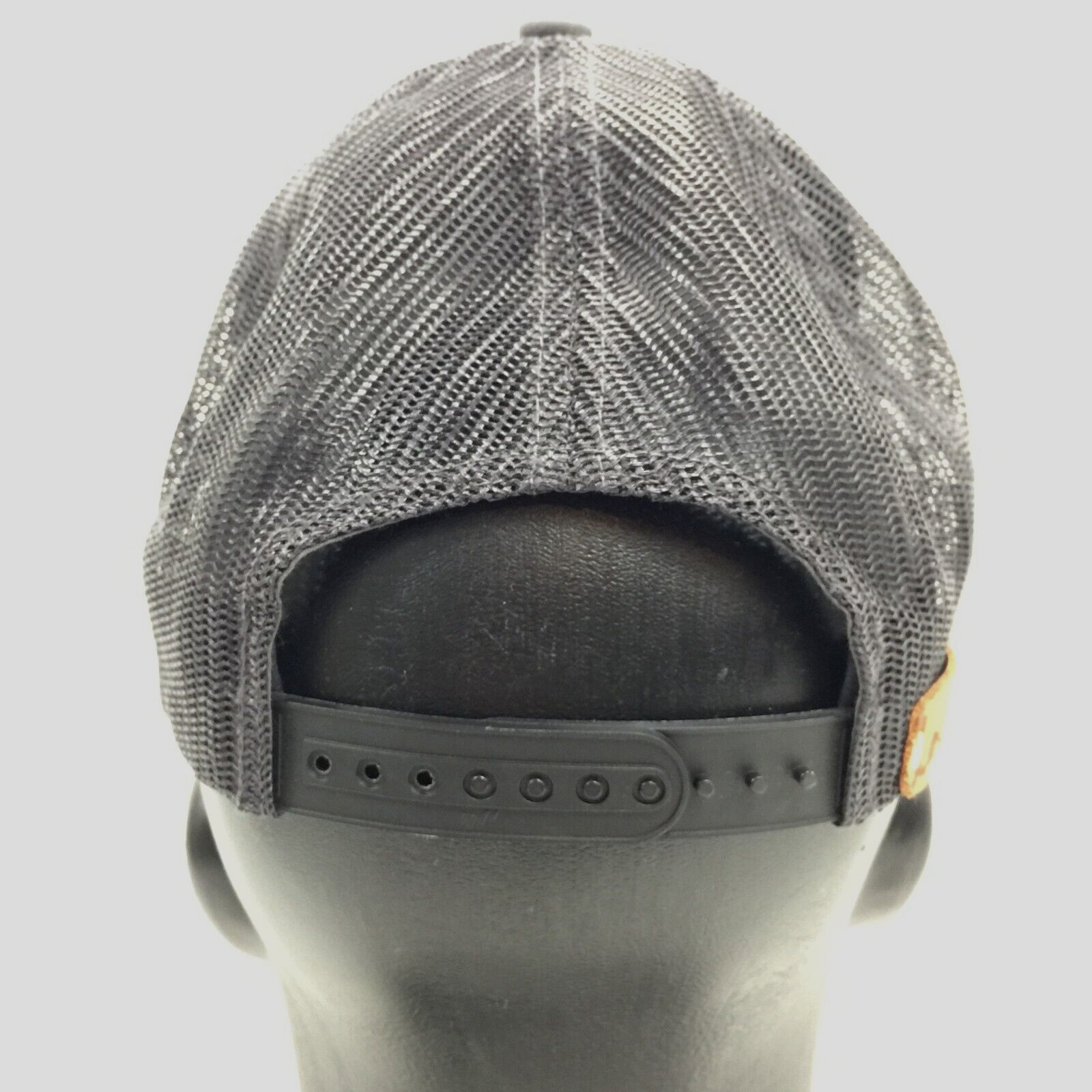 Local Leather Patch Snapback Trucker Hat Gray Bla… - image 4