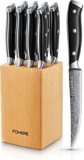 Coltelli Da Bistecca Con Ceppo Coltelli, Set Di 8 Coltelli Da Bistecca in Accia