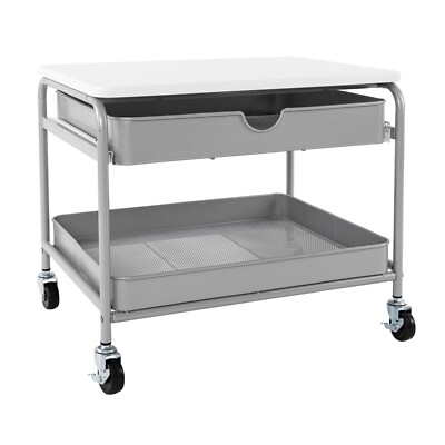 Seville Classics 2-Drawer Cart, 21'' W x 16'' D x 17.8'' H