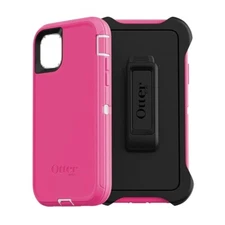 NEW For iPhone 13 Case Otterbox Defender Case + Belt Clip, Pink White