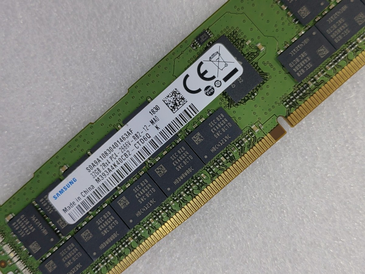 SAMSUNG 32GB DDR4 2666 Server RDIMM RAM 2Rx4 PC4-21300
