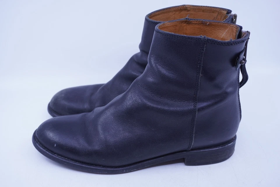 Botines MADEWELL para mujer de cuero negro The Hayes con cremallera trasera planos negros talla 8 Foto 4 de 4