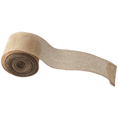 Burlap Christmas Ribbon Solid Wired Edge Burlap Ribbon DIY Craft Ribbon Wreath - Picture 4 of 6