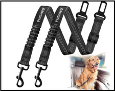 2 Pack Dog Seat Belt Adjustable Dog Car Seatbelts for Vehicle Nylon Pet Safety S
