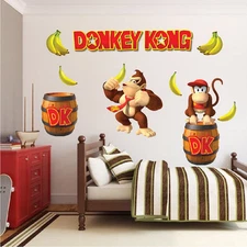 Donkey Kong Mario Wall Decal Stickers Game Bedroom Wall Murals, Nintendo, n88
