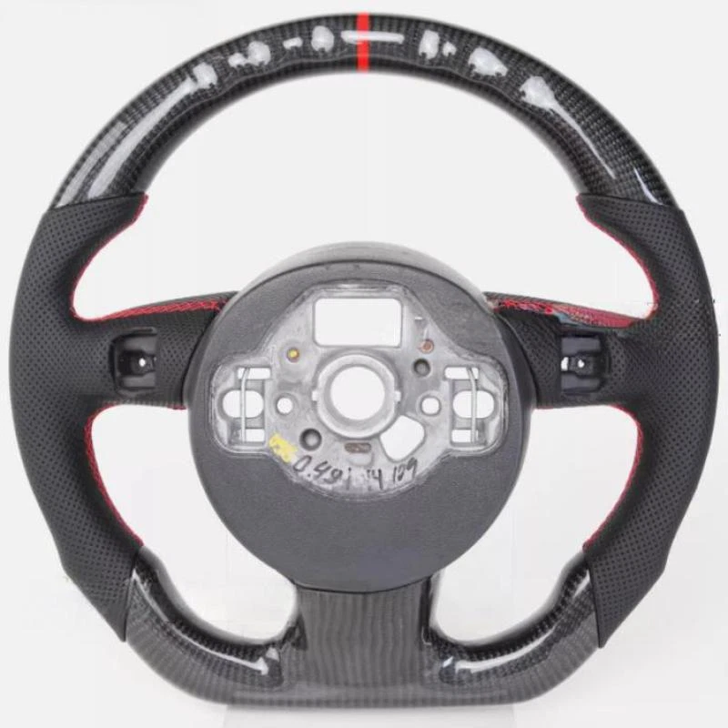Carbon Fiber Sport Steering Wheel For 2012-2019 Audi A6 A7 S6 S8 RS6 RS7 Foto 3 de 4