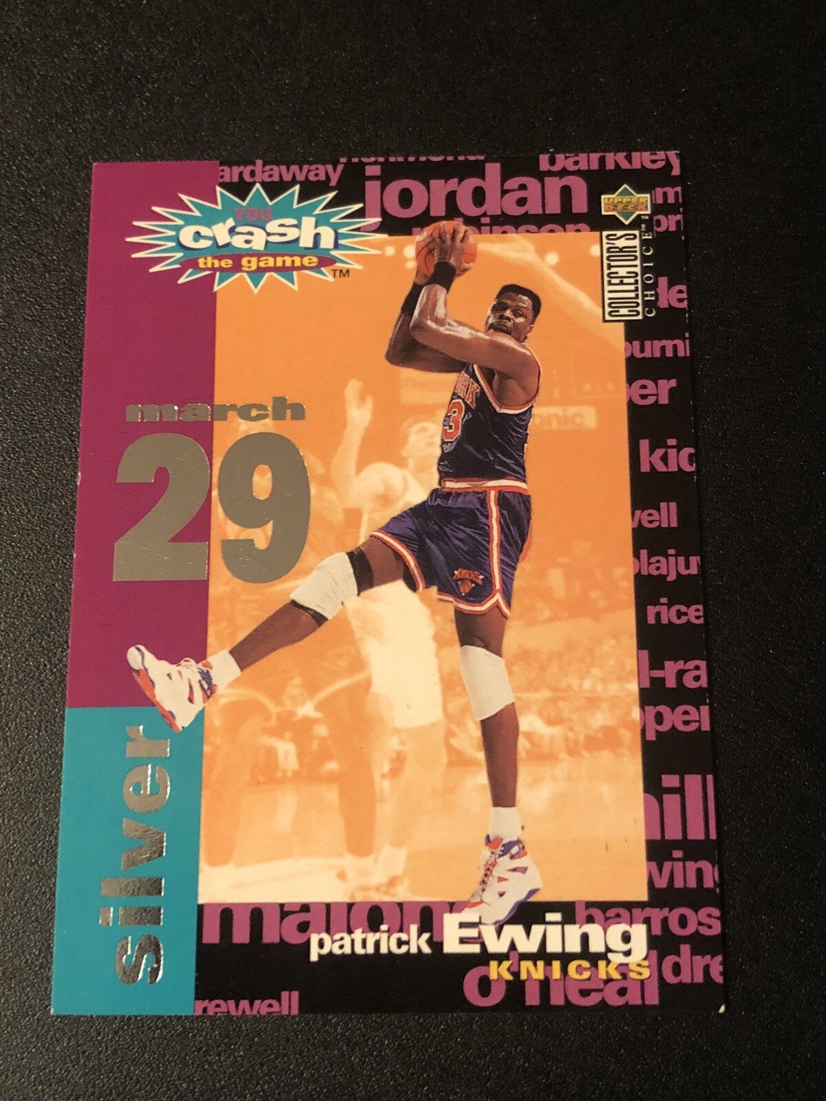 1995-96 Upper Deck Collector's Choice Silver Assists/Rebounds Patrick Ewing HOF