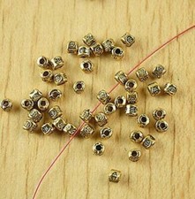 100pcs dark gold tone 3mm pattern spacer beads h1854