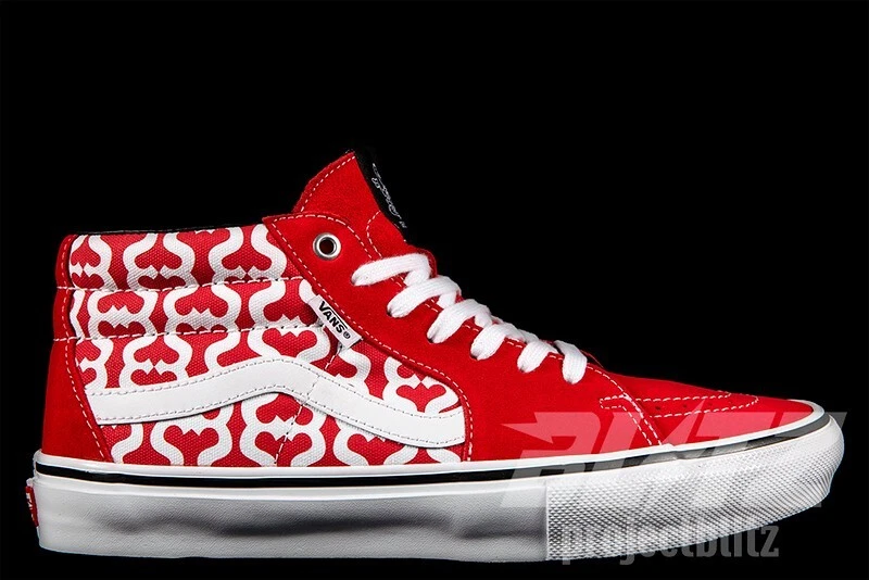 SS21 Vans Supreme Skate Grosso Mid Monogram S Logo Rouge Taille 8,5 2021