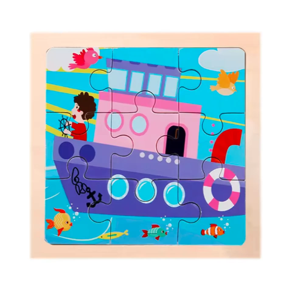 Cute Vehicle Puzzles for Kids - Brand New 4-Pack Educational Jigsaw Set 1-5 y/o - Image 2 of 4