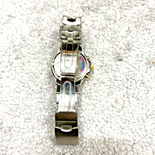 Seiko Pulsar Wristwatch Men's Chronograph 100mm Silver Gold Tone Date YM92-X013 - Picture 5 of 7