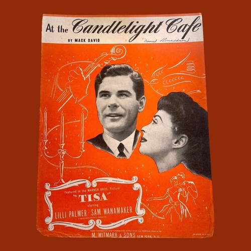 At The Candlelight Cafe Sheet Music 1947 Mack David Tisa Voice Palmer Wannamake
