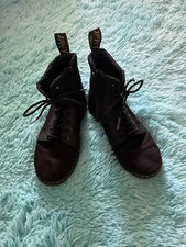 black kids Doc Martens side zipper lightweight combat boots