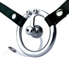 Male Stainless Steel Peni Ring Chastity Device Lock Chastity Cage Male Restraint