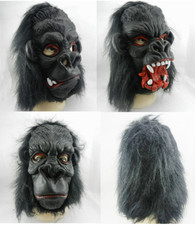 New latex realistic chimpanzee mask with black hair Halloween Party Mask