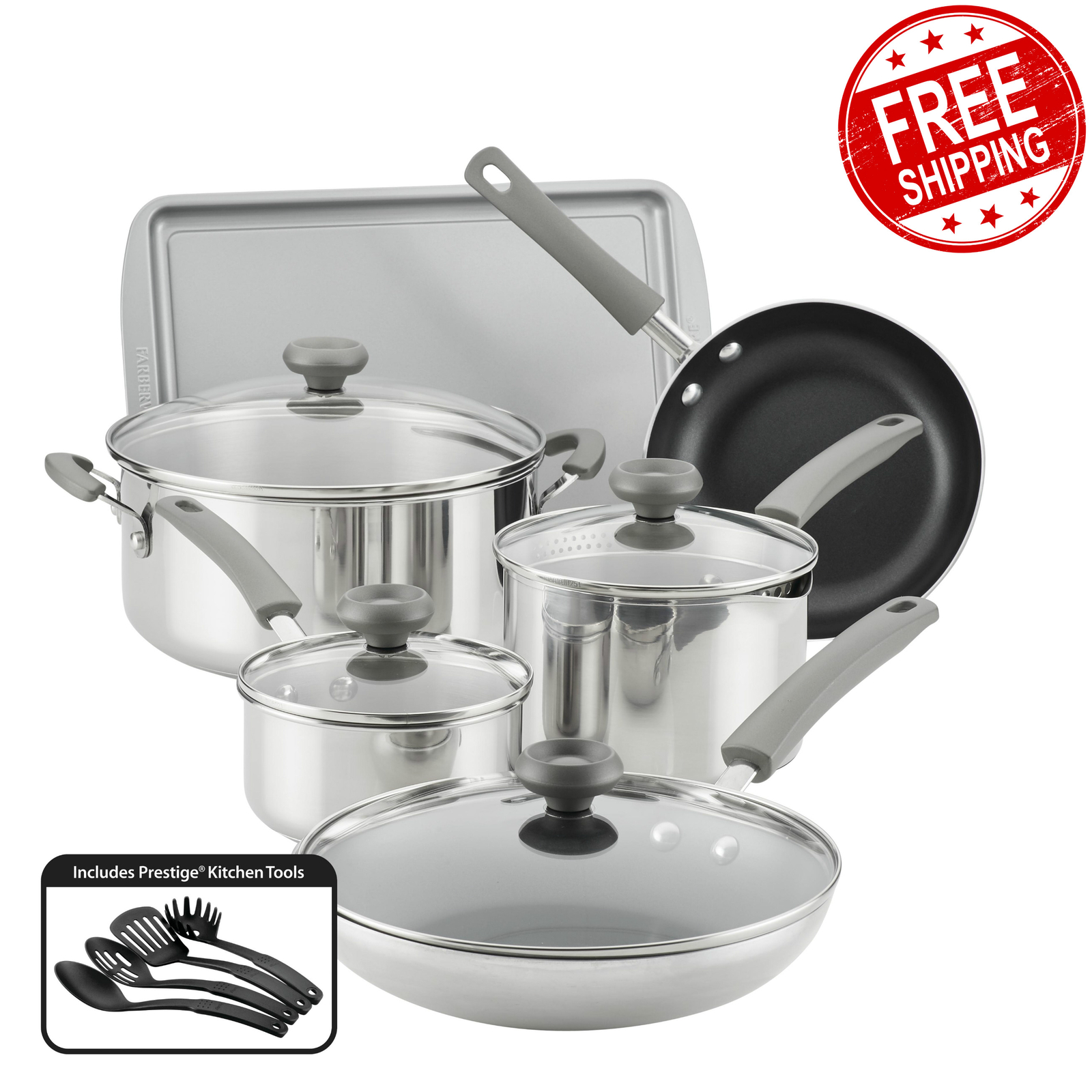stainless steel cookware playset