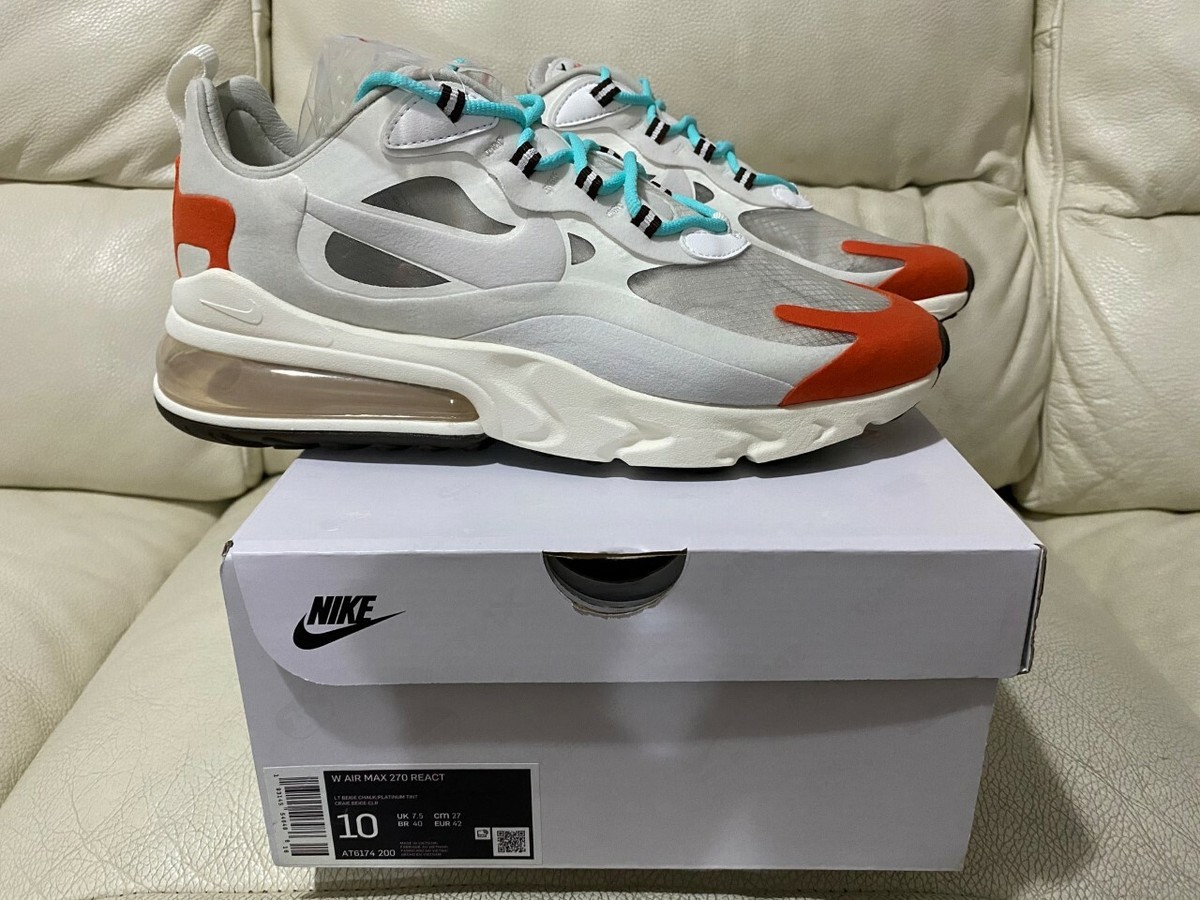 Air Nike 27 React Beige NIKE WOMENS AIR MAX 270 REACT TRAINERS