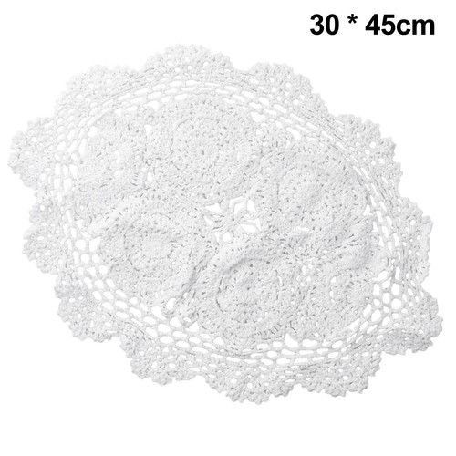 Tischset Blumen Handarbeit Retro Tisch Vintage Esszimmer Deckchen Stickerei - Bild 12 von 36