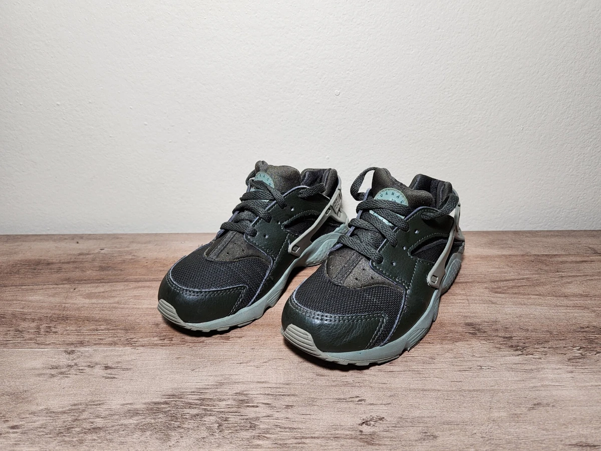 Nike Kids Huarache Run Running Shoes Military Green Sneakers Shoes Size 12C