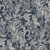 Vliestapete Nomad Grandeco Blau Weiß BlüTen BläTter 171801 (3,76€/1Qm)