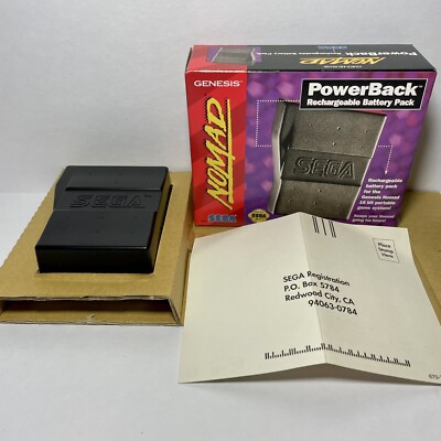 SEGA NOMAD POWERBACK UNTESTED WITH REG CARD EXC COSMETIC COLLECTION DISPLAY MINT