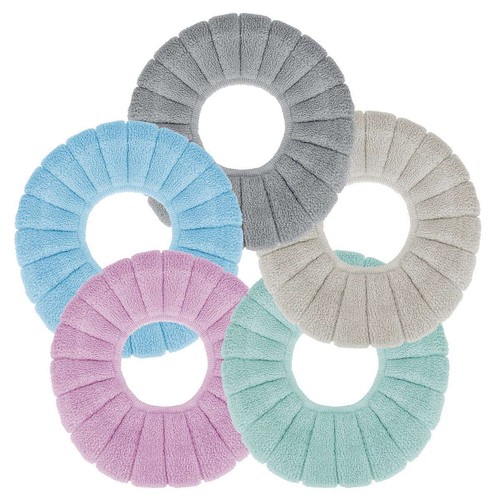 Soft Bathroom Toilet Seat Cover Pad Cushion Closestool Warmer Cover Mat Washable - Picture 2 of 17