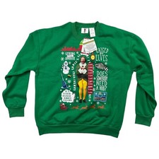 Elf Christmas Sweater Unisex XL with speaker "Does someone need a hug".....