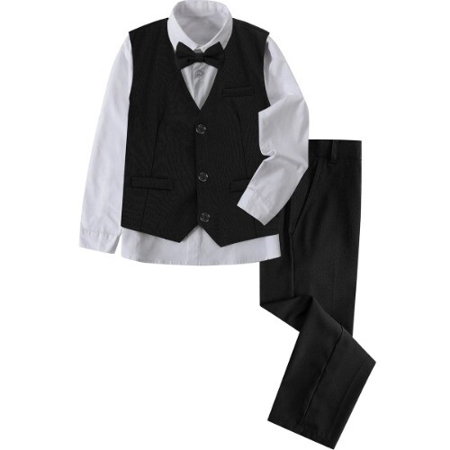 Boys Suit Outfit Church Formal Attire School Graduation Dress Performance Set - Picture 16 of 16