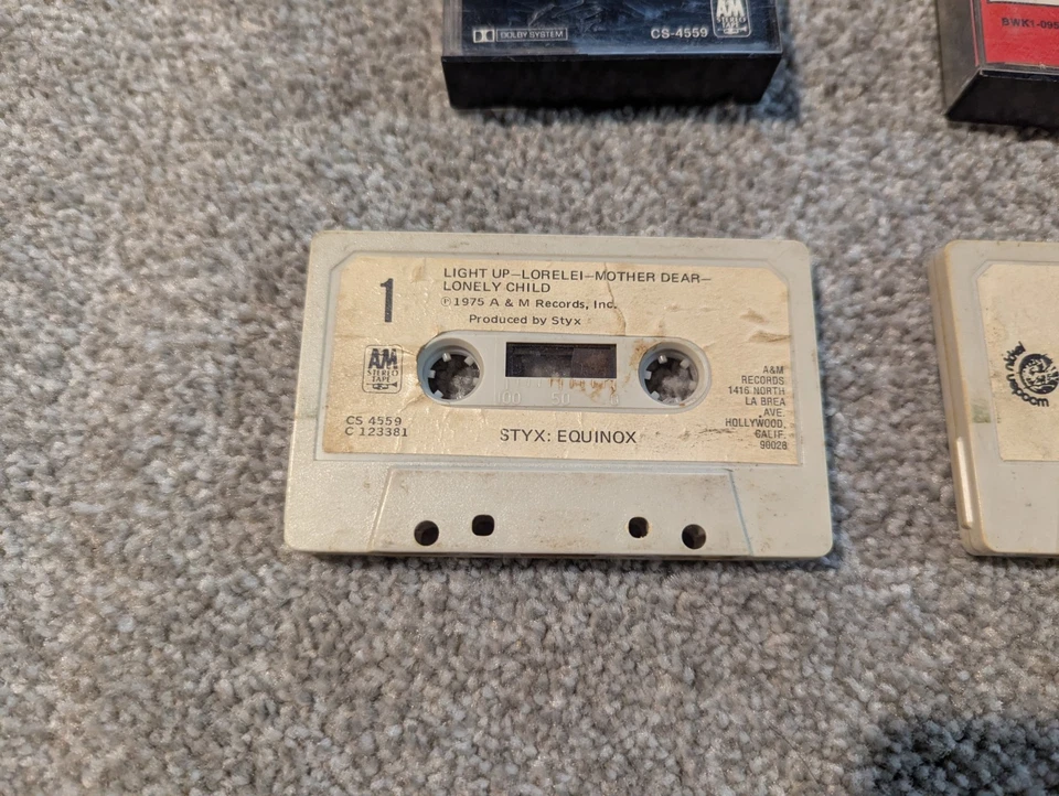 Styx Cassette Lot Of 2 Equinox + Styx II A & M Records 1975 Untested  Foto 2 de 4